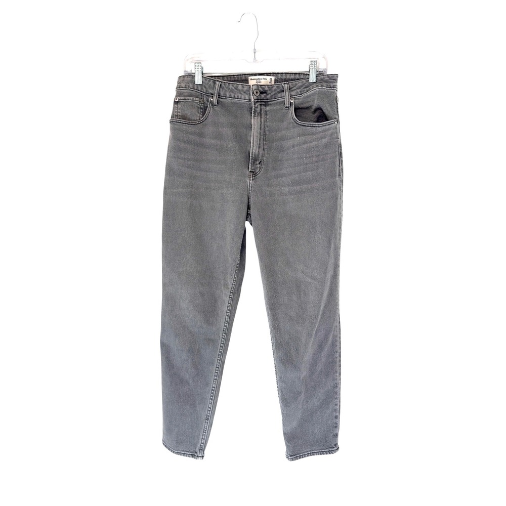 Abercrombie &‎ Fitch Gray Denim Casual Everyday The High Rise Mom Jean Size 10
